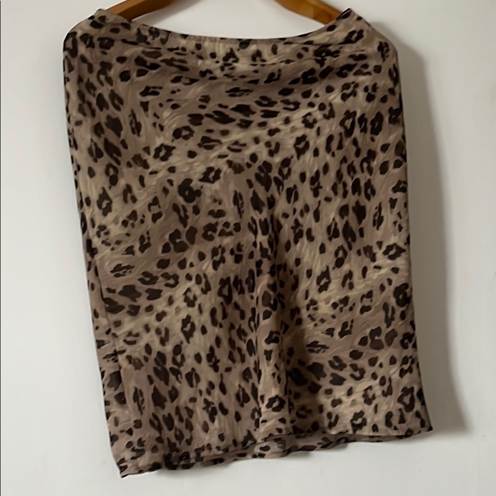 Leopard Print Women's Skirt & Top Set